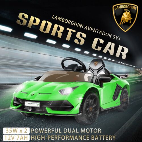 Load image into Gallery viewer, Licensed Lamborghini Electric Ride On Car with 3 Speeds, Headlights, and Hydraulic Doors - 12V

