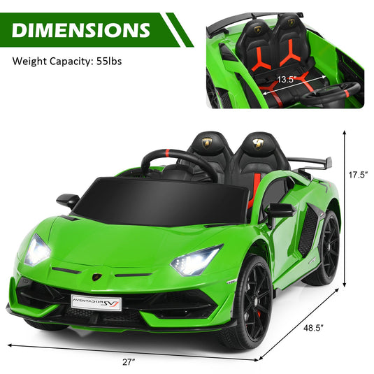 Licensed Lamborghini Kids Electric Ride On Car with LED Lights - The Ultimate Toy for Young Car Enthusiasts