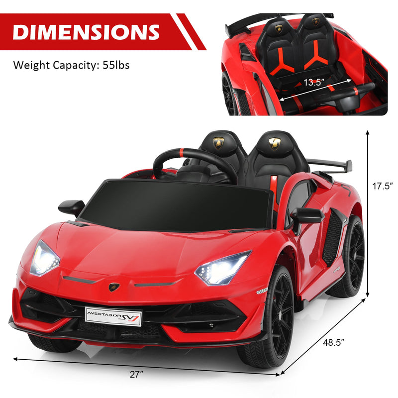 Load image into Gallery viewer, Licensed Lamborghini Kids Electric Ride On Car with LED Lights - The Ultimate Toy for Young Car Enthusiasts
