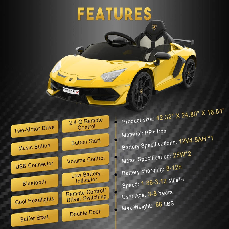 Load image into Gallery viewer, Licensed Lamborghini McLaren 12V Electric Ride-On Car for Kids with Remote Control
