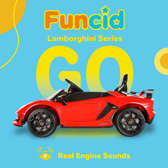 Licensed Lamborghini Ride-On Car for Kids with Hydraulic Doors - 12V 2×35W - Perfect Gift for Young Car Enthusiasts