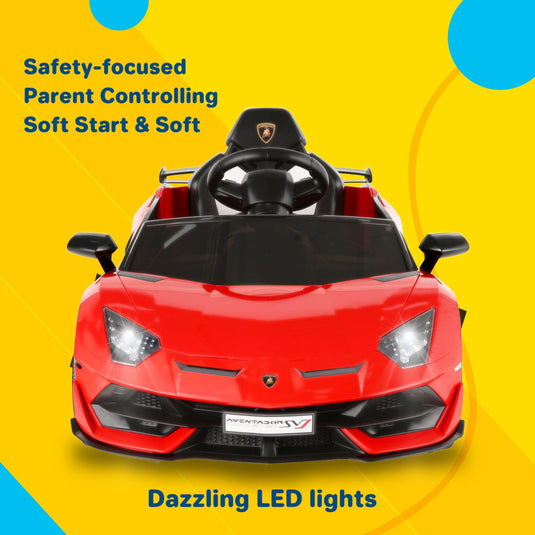 Licensed Lamborghini Ride-On Car for Kids with Hydraulic Doors - 12V 2×35W - Perfect Gift for Young Car Enthusiasts