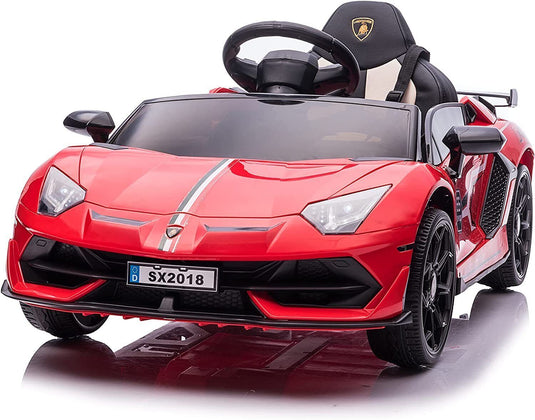 Licensed Lamborghini Ride-On Car for Kids with Hydraulic Doors - 12V 2×35W - Perfect Gift for Young Car Enthusiasts