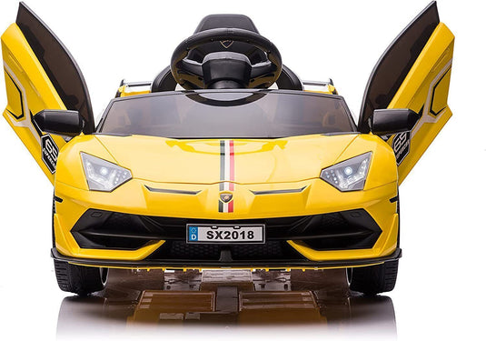 Licensed Lamborghini Ride-On Car for Kids with Hydraulic Doors - 12V 2×35W - Perfect Gift for Young Car Enthusiasts
