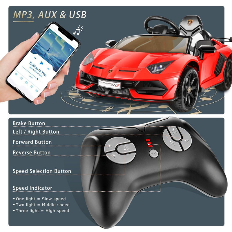Load image into Gallery viewer, Electric Lamborghini Sian Ride On Car for Kids with Remote Control, MP3, AUX, and USB
