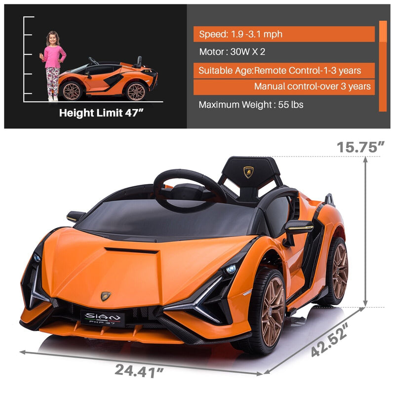 Load image into Gallery viewer, Licensed Lamborghini Sian 12V Kids Ride On Car with Remote Control - Battery Powered Toy for Endless Fun!
