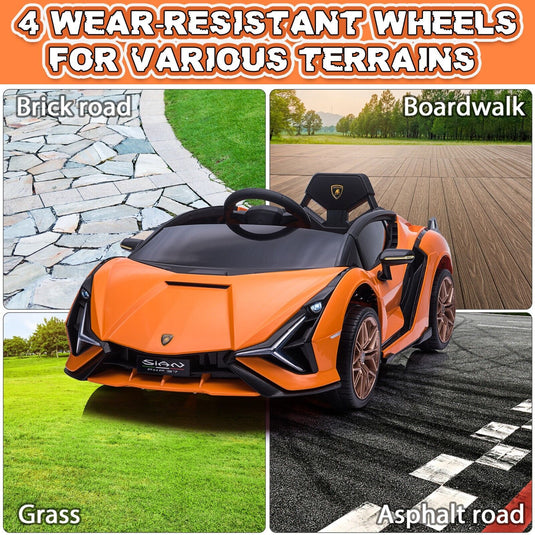 Licensed Lamborghini Sian 12V Kids Ride On Car with Remote Control - Battery Powered Toy for Endless Fun!