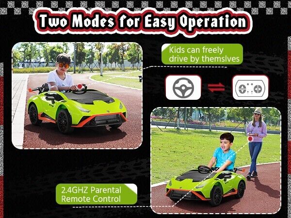 Load image into Gallery viewer, Licensed Lamborghini STO Ride On Car for Kids - 12V Battery Powered, Green
