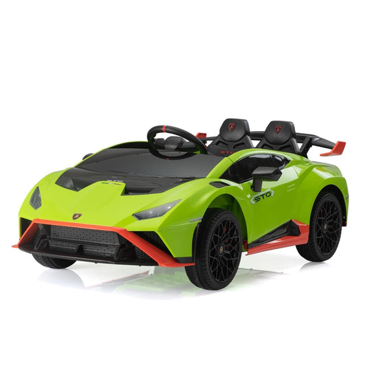 Licensed Lamborghini STO Ride On Car for Kids with RC and Music - 12V Electric Vehicle