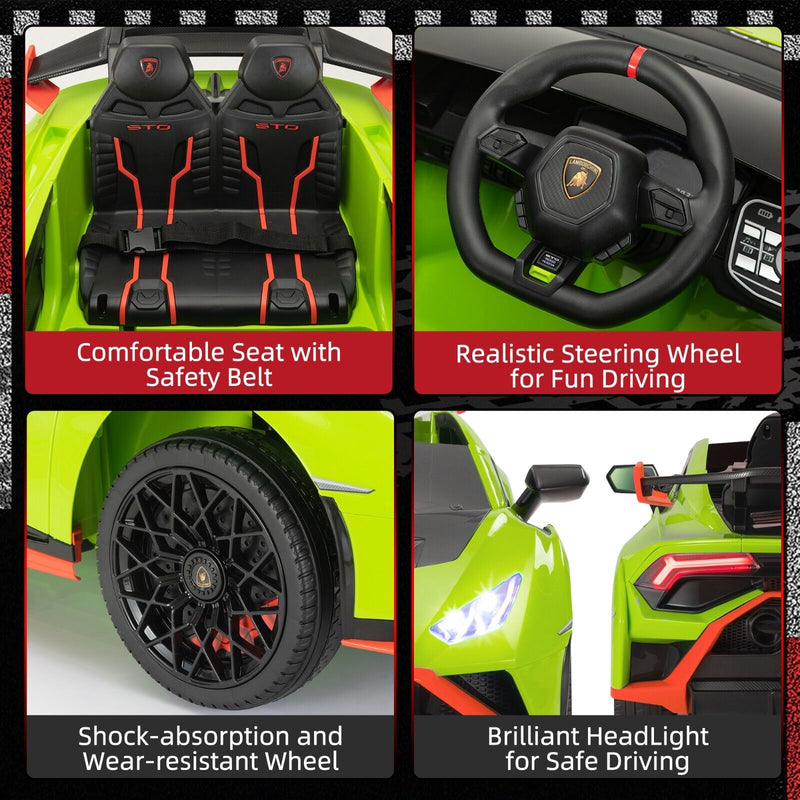 Load image into Gallery viewer, Licensed Lamborghini STO Ride On Car for Kids with RC and Music - 12V Electric Vehicle
