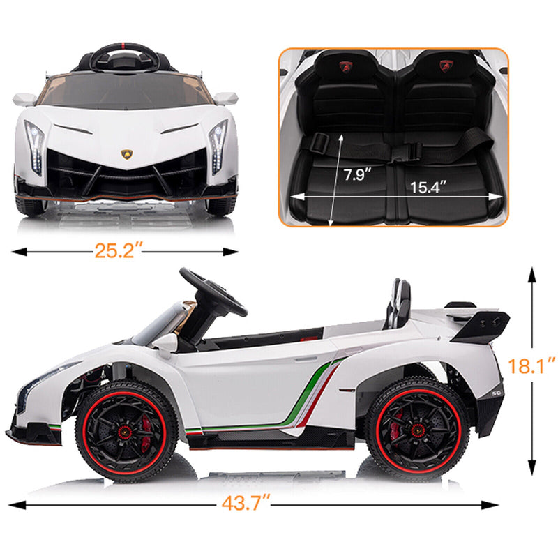 Load image into Gallery viewer, Licensed Lamborghini Style Kids Ride On Car with Remote Control, Music, and LED Lights - 12V
