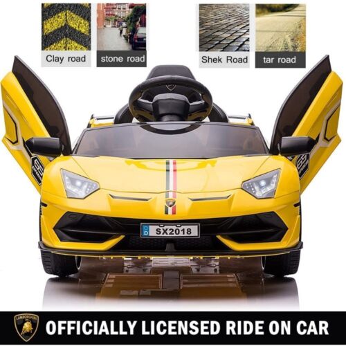 Licensed Lamborghini SVJ 12V Battery Powered Electric Ride-On Car for Kids