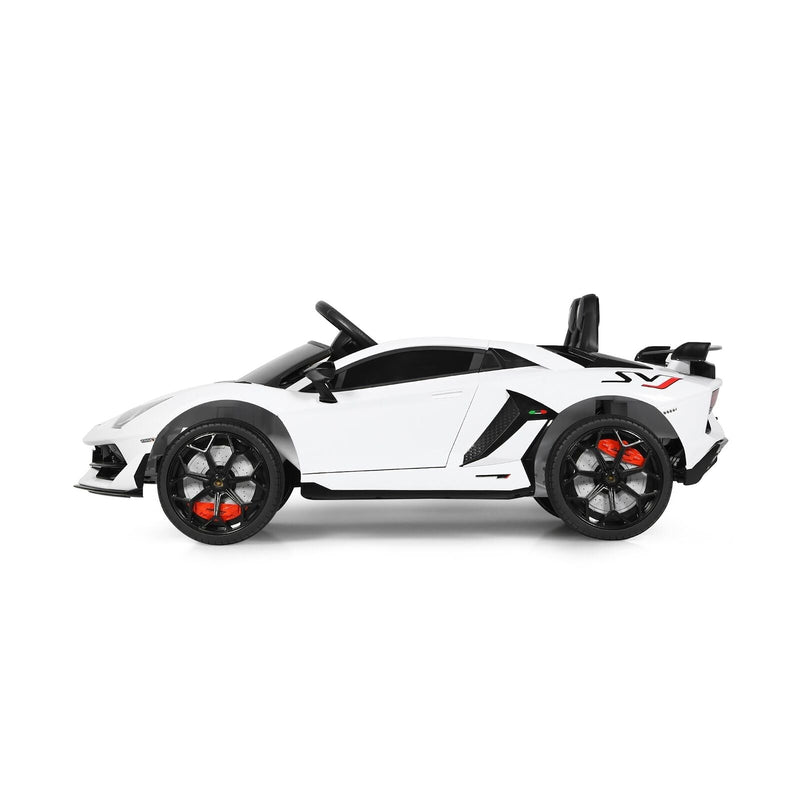 Load image into Gallery viewer, Licensed Lamborghini SVJ RC Ride-On Car for Kids with Trunk &amp; Music - 12V White
