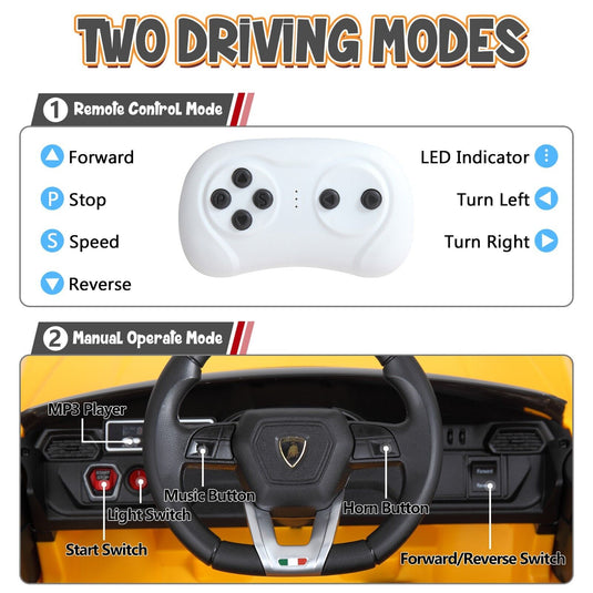 Licensed Lamborghini Urus Kids Ride-On Car with 12V Electric Motor
