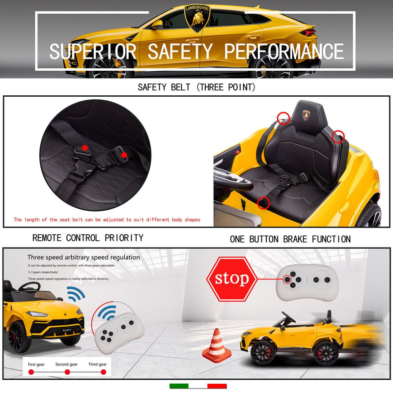 Load image into Gallery viewer, Licensed Lamborghini Urus SUV Ride-On Car for Kids with Remote Control and MP3 Player - 12V
