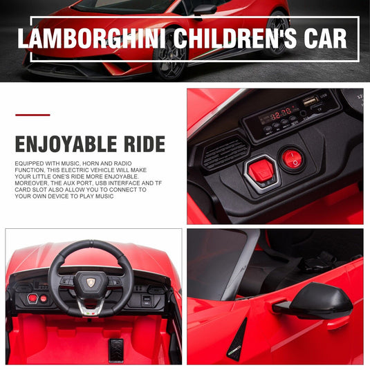 Licensed Lamborghini Urus SUV Ride-On Car for Kids with Remote Control and MP3 Player - 12V