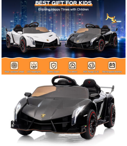 Licensed Lamborghini Veneno 12V Electric Ride-On Car for Kids with Remote Control
