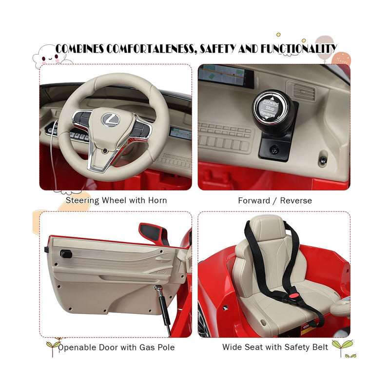 Load image into Gallery viewer, Licensed Lexus LC500 12V Electric Ride-On Car with Remote Control for Kids
