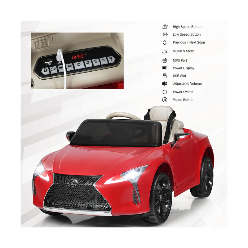 Load image into Gallery viewer, Licensed Lexus LC500 12V Electric Ride-On Car with Remote Control for Kids
