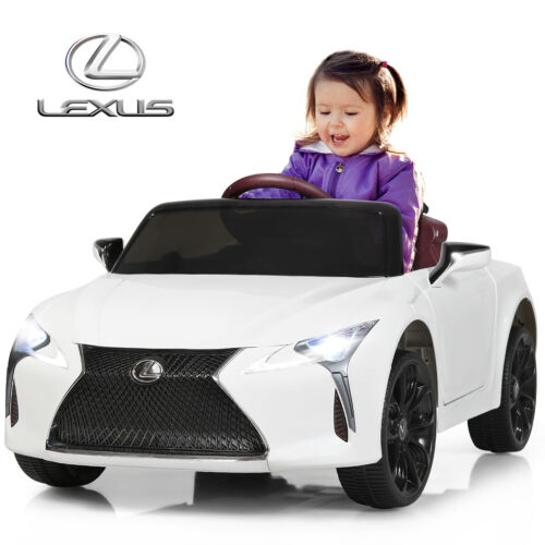 Licensed Lexus LC500 12V Kids Ride-On Car with Remote Control - White