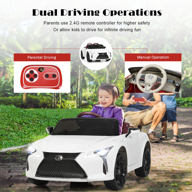 Load image into Gallery viewer, Licensed Lexus LC500 12V Kids Ride-On Car with Remote Control - White
