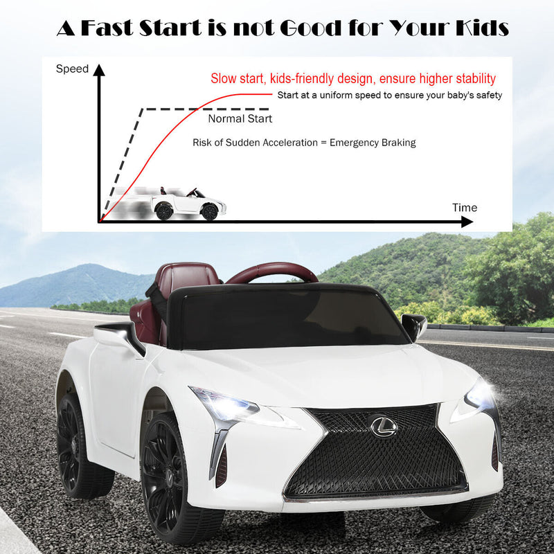 Load image into Gallery viewer, Licensed Lexus LC500 12V Kids Ride-On Car with Remote Control - White
