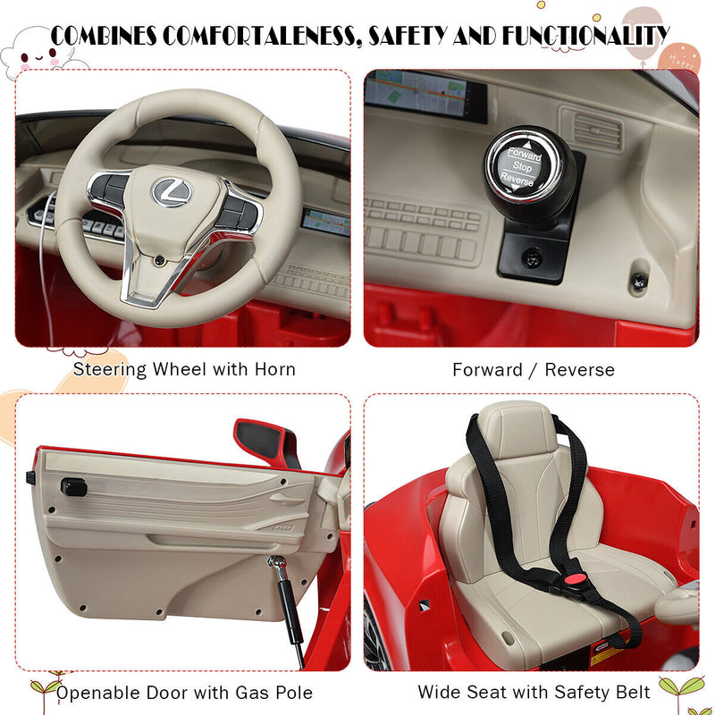 Load image into Gallery viewer, Licensed Lexus LC500 Electric Ride-On Car for Kids with Remote Control - Red
