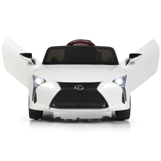 Licensed Lexus LC500 Electric Ride-On Car for Kids with Remote Control - White