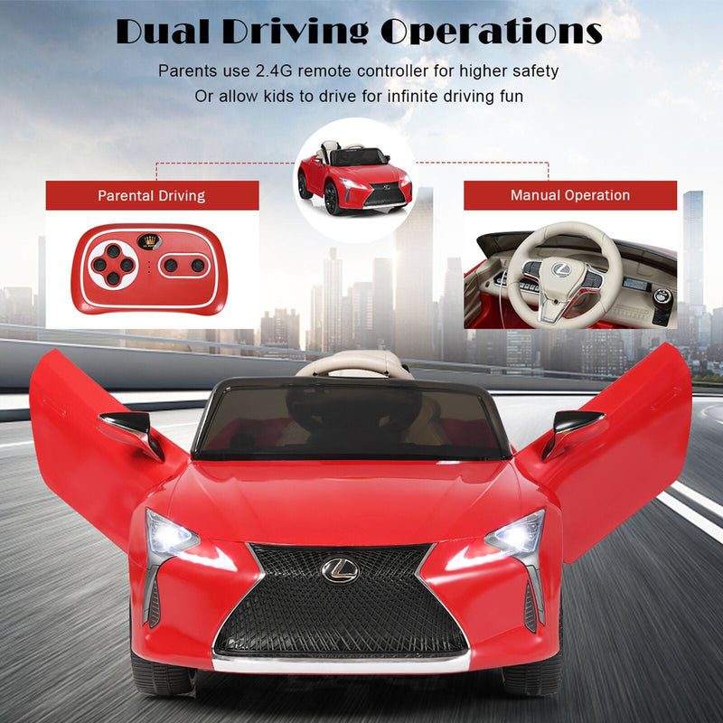 Load image into Gallery viewer, Licensed Lexus LC500 Kids Ride On Car with MP3 and Remote Control - Red (12V)
