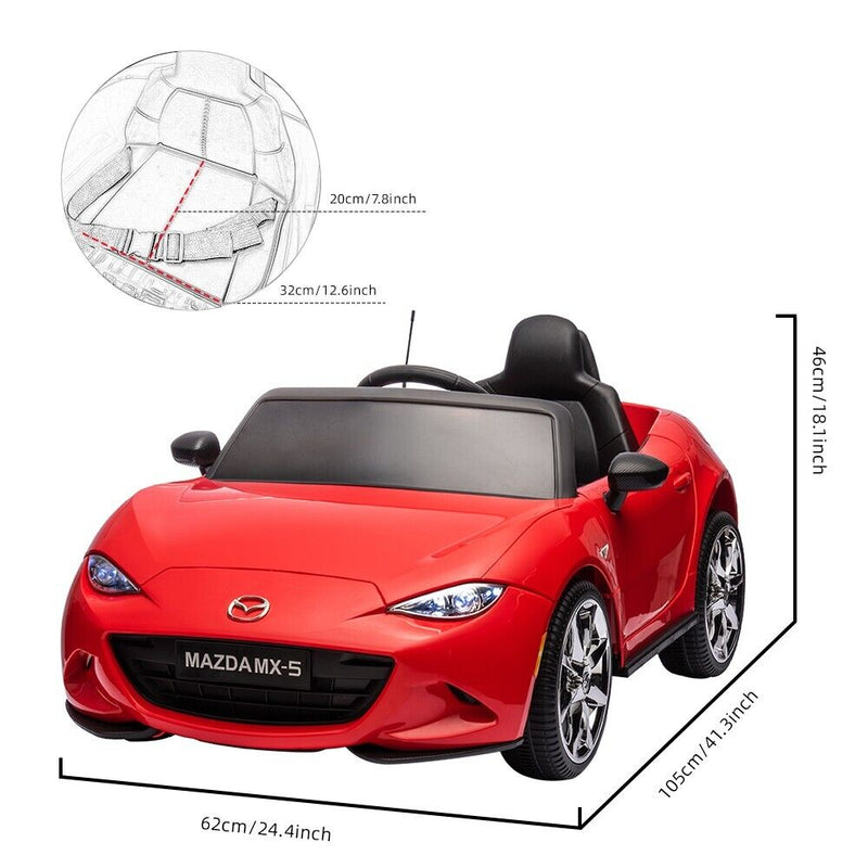 Load image into Gallery viewer, Licensed Mazda 12V Ride-On Car for Kids with Remote Control and LED Lights
