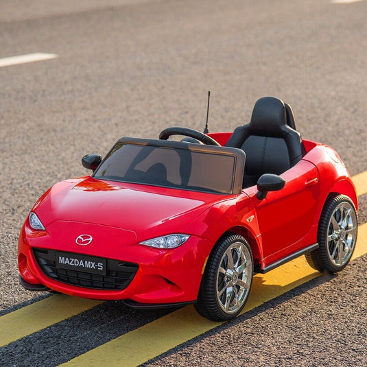 Licensed Mazda 12V Ride-On Car for Kids with Remote Control and LED Lights