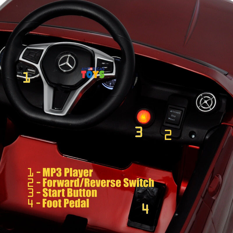 Load image into Gallery viewer, Licensed Mercedes-Benz 12V Kids Ride On Car with R/C and MP3 Music - Available in Multiple Colors
