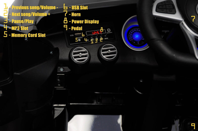 Load image into Gallery viewer, Licensed Mercedes-Benz 12V One Seater Car with R/C and MP3 - Available in Multiple Colors
