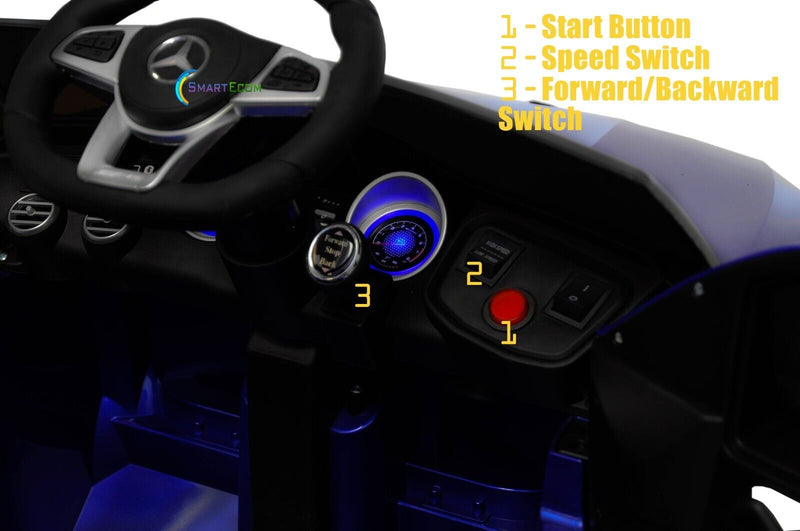 Load image into Gallery viewer, Licensed Mercedes-Benz 12V One Seater Car with R/C and MP3 - Available in Multiple Colors
