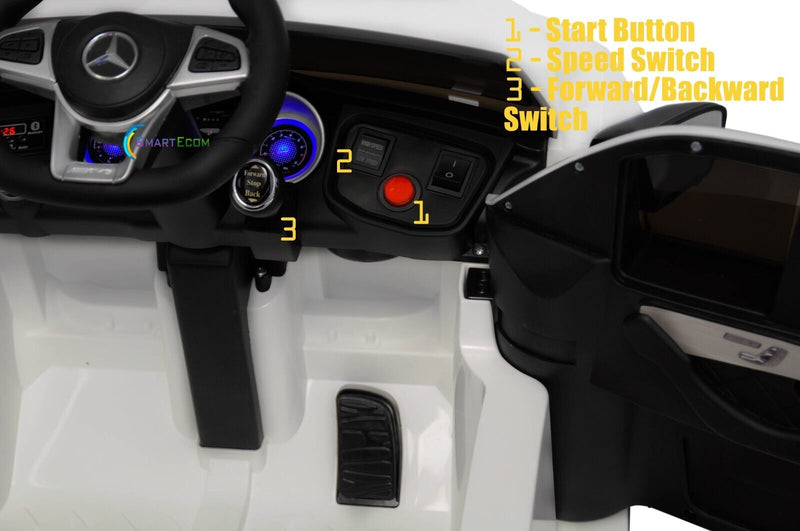 Load image into Gallery viewer, Licensed Mercedes-Benz 12V One Seater Car with R/C and MP3 - Available in Multiple Colors
