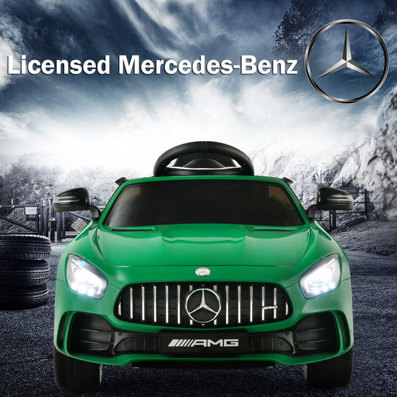 Load image into Gallery viewer, Licensed Mercedes Benz AMG GTR 12V Kids Ride On Car with Remote Control and MP3 Player - Green

