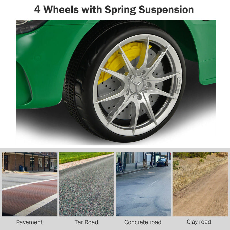 Load image into Gallery viewer, Licensed Mercedes Benz AMG GTR 12V Kids Ride On Car with Remote Control and MP3 Player - Green
