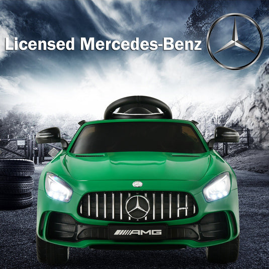 Licensed Mercedes Benz AMG GTR 12V Ride On Car for Kids with MP3 Player and Remote Control - Green