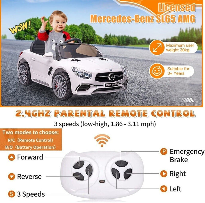 Load image into Gallery viewer, Licensed Mercedes Benz AMG SL65 Electric Ride-On Car for Kids with Remote Control - 12V USA Edition

