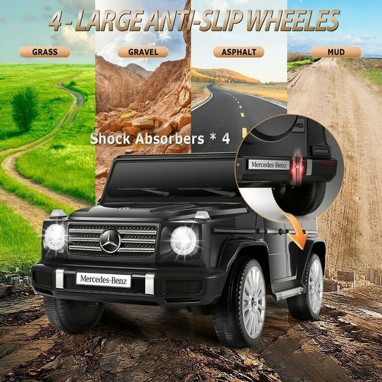 Licensed Mercedes-Benz G500 4WD Electric Ride-On Car for Kids with Parental Remote Control - 12V