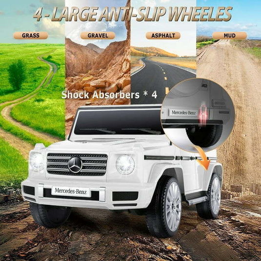 Licensed Mercedes-Benz G500 4WD Kids Ride-On Car with Remote Control - 12V