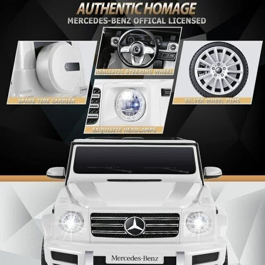 Licensed Mercedes-Benz G500 4WD Kids Ride-On Car with Remote Control - 12V