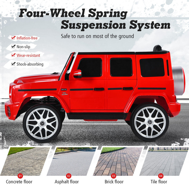 Load image into Gallery viewer, Licensed Mercedes-Benz G63 12V Kids Ride On Car with Music &amp; Remote Control - Red
