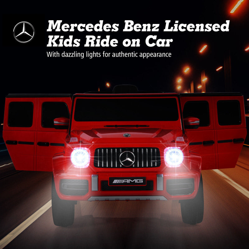 Load image into Gallery viewer, Licensed Mercedes-Benz G63 12V Kids Ride On Car with Music &amp; Remote Control - Red
