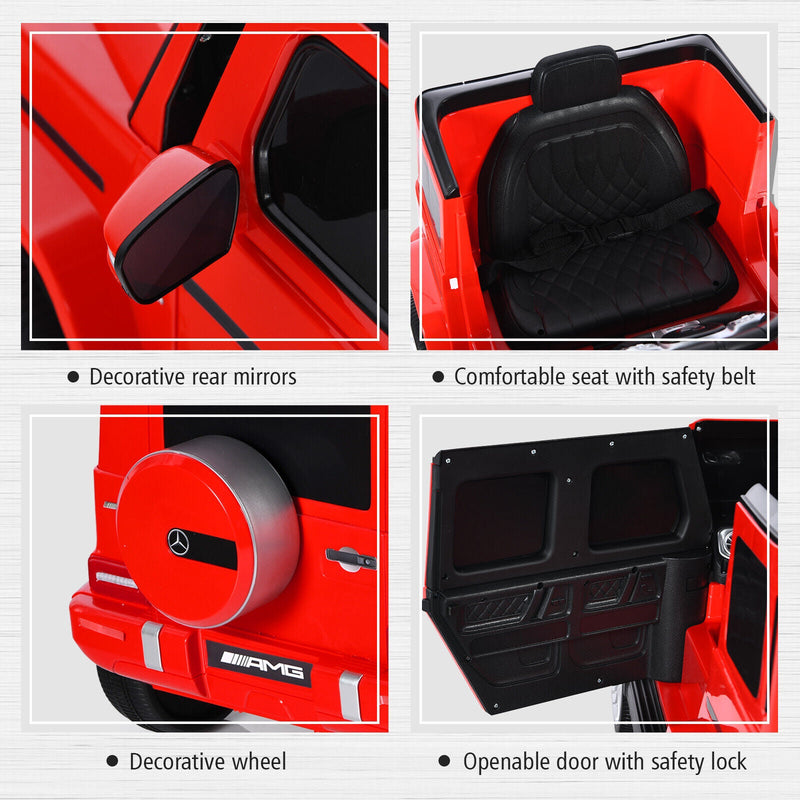 Load image into Gallery viewer, Licensed Mercedes-Benz G63 12V Kids Ride On Car with Music &amp; Remote Control - Red
