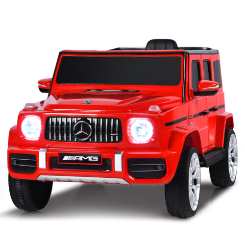 Licensed Mercedes-Benz G63 12V Kids Ride On Car with Remote Control and Music in Red