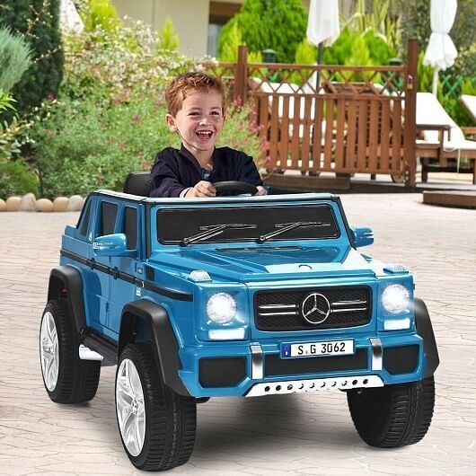 Licensed Mercedes-Benz Kids Ride On Car in Navy Blue - 12V Battery Powered