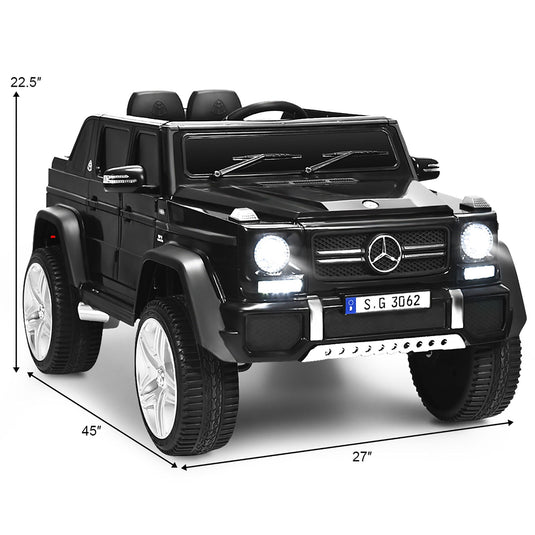 Licensed Mercedes-Benz Kids Ride On Car with RC Control and Trunk - Black