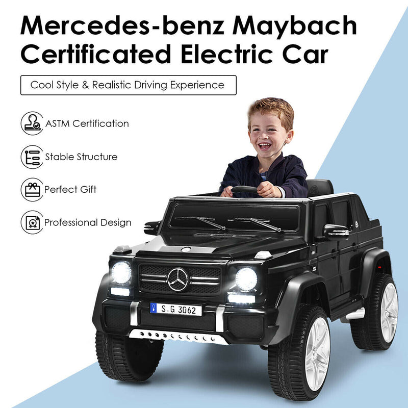 Load image into Gallery viewer, Licensed Mercedes-Benz Kids Ride On Car with RC Control and Trunk - Black
