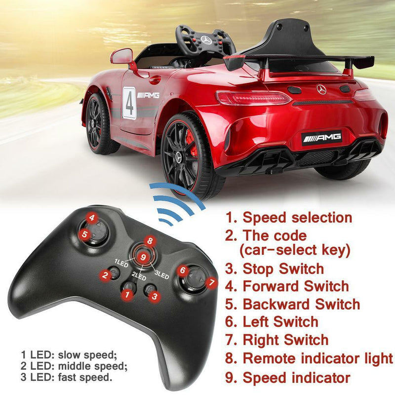 Load image into Gallery viewer, Licensed Mercedes Benz Kids Ride-On Car with Remote Control - Red
